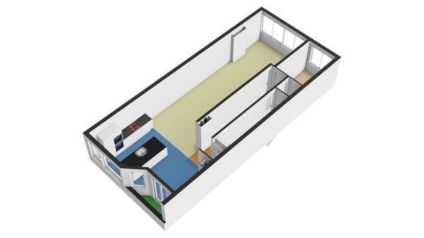Floorplan - Mathenesserweg 79A03, 3027 HJ Rotterdam