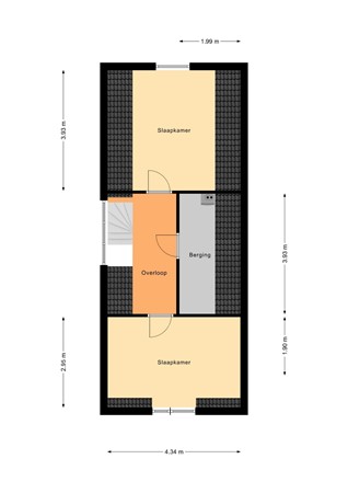 Floorplan - Schoonderloostraat 227, 3024 TT Rotterdam