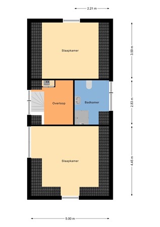 Floorplan - Volmarijnstraat 124A02, 3021 XW Rotterdam