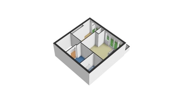 Floorplan - Mathenesserweg 49B02, 3027 HE Rotterdam