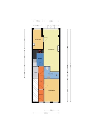 Floorplan - Doedesstraat 75A, 3022 VD Rotterdam