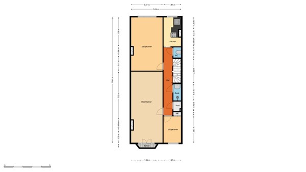 Floorplan - Hugo Molenaarstraat 17A02, 3022 NM Rotterdam