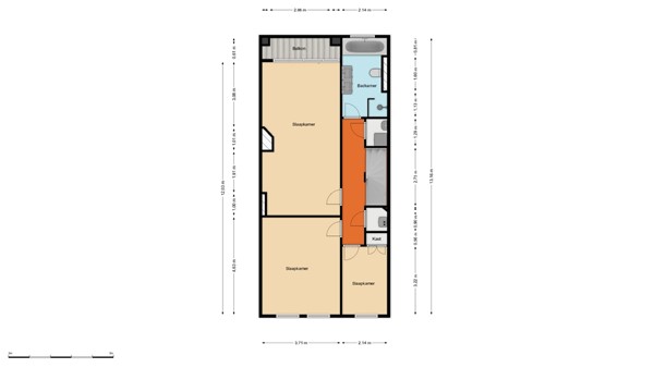 Floorplan - Mathenesserlaan 365A, 3023 GC Rotterdam