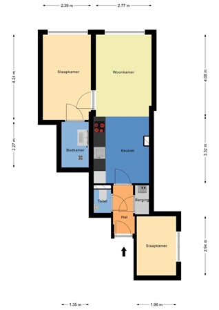 Floorplan - Stieltjesstraat 2B, 3071 JW Rotterdam