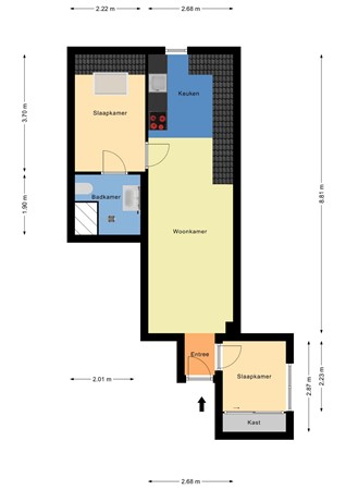Floorplan - Stieltjesstraat 2D, 3071 JW Rotterdam