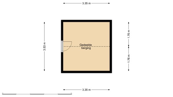 Floorplan - Schieweg 188C02, 3038 BL Rotterdam
