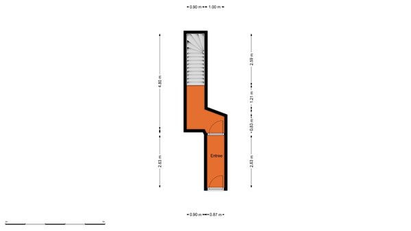Floorplan - Mathenesserweg 117B, 3027 HL Rotterdam