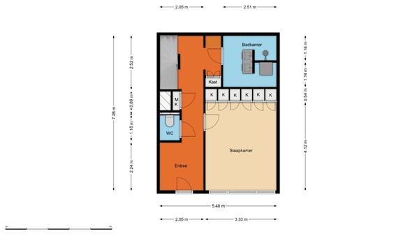 Floorplan - Zoutziedersstraat 75D, 3026 EK Rotterdam