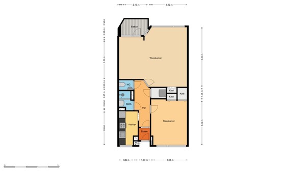 Floorplan - Stadhoudersplein 116, 3038 EA Rotterdam