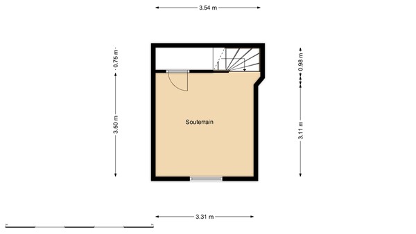 Floorplan - Hogerbeetsstraat 22A, 3039 XK Rotterdam