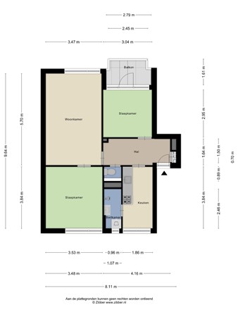 Floorplan - Zocherstraat 83, 3067 AS Rotterdam