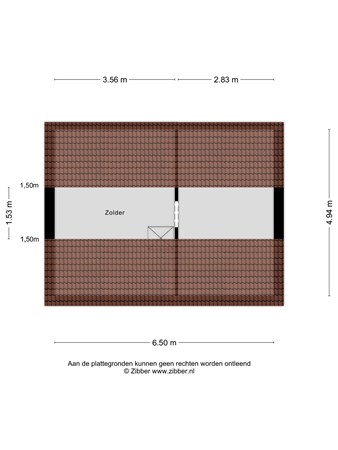 Floorplan - Burg. Garreltsweg 42, 9946 PP Woldendorp