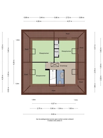Floorplan - Opdiep 9, 9679 AW Scheemda