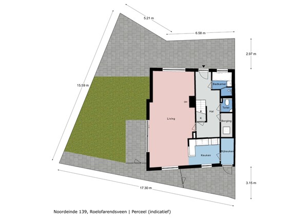 Floorplan - Noordeinde 139, 2371 CP Roelofarendsveen