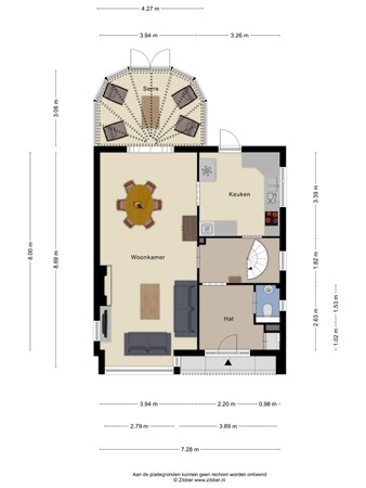 Plattegrond - Crullaan 54, 4921 VE Made - 394035_2D_Begane_grond_Crullaan_54_Made_01.jpg