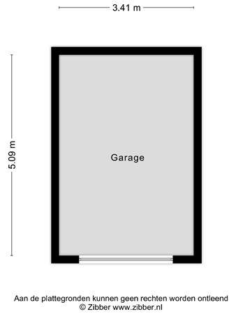 Plattegrond - Nieuwelaan 75, 4921 ZG Made - 399821_2D_Garage_Nieuwelaan_75_Made_01.jpg