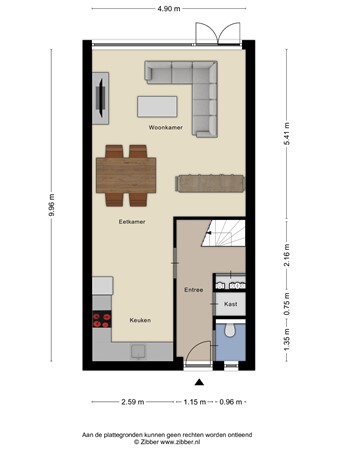 Plattegrond - Merelhof 38, 4921 VB Made - 401106_2D_Begane_grond_Merelhof_38_Made_03.jpg