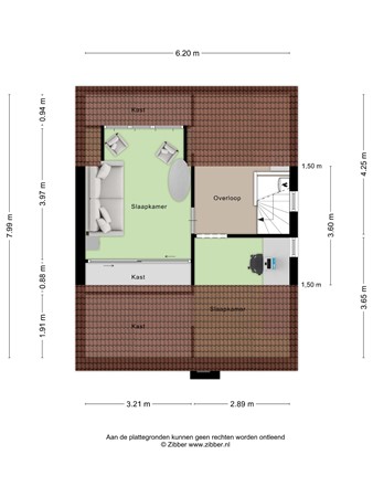 Plattegrond - Mezenhof 7, 4921 VW Made - 417229_2D_Tweede_verdieping_Mezenhof_7_Made_03.jpg