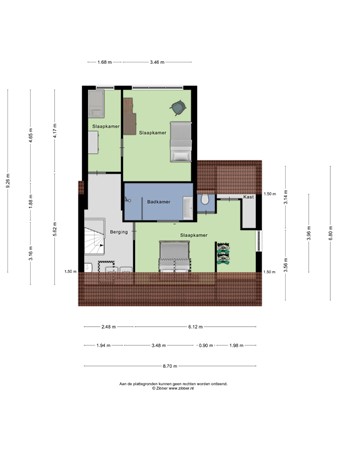 Plattegrond - Kloosterstraat 28a, 4921 BD Made - 355592_2D_Tweede_verdieping_Kloosterstraat_28a_Made_03.jpg