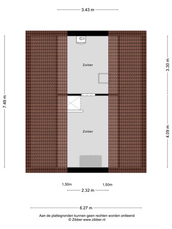 Plattegrond - Fresiastraat 90, 4921 HD Made - 175583404_1570159_fresi_zolder_first_design_20250809_f96111.jpg