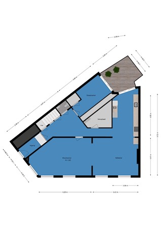 Floorplan - Mathenesserlaan 371a, 3023 GD Rotterdam