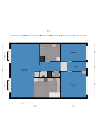 Floorplan - Van Cittersstraat 106, 3022 LM Rotterdam