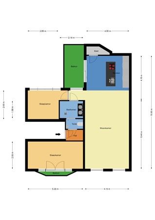 Floorplan - Heemraadssingel 92c, 3021 DE Rotterdam