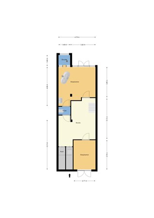 Floorplan - Hooidrift 117A, 3023 KK Rotterdam