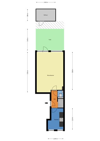 Floorplan - Gerrit Jan Mulderstraat 62A, 3023 RJ Rotterdam