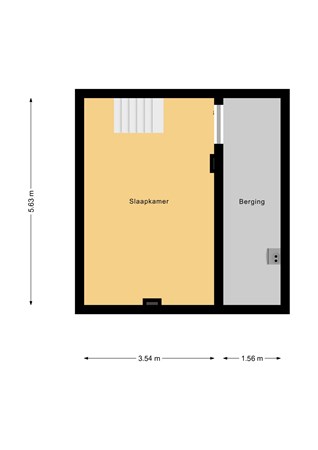 Floorplan - Hogenbanweg 122A, 3028 GV Rotterdam