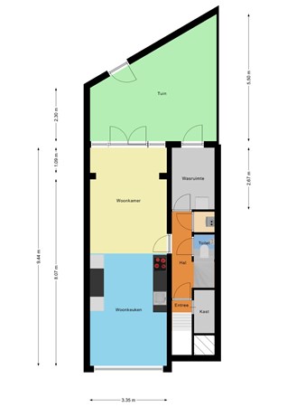 Floorplan - Vierambachtsstraat 42A, 3023 AP Rotterdam