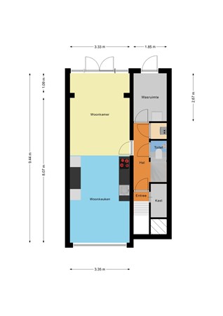 Floorplan - Vierambachtsstraat 42A, 3023 AP Rotterdam