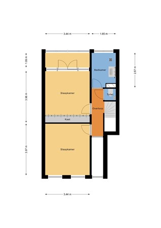 Floorplan - Vierambachtsstraat 42A, 3023 AP Rotterdam