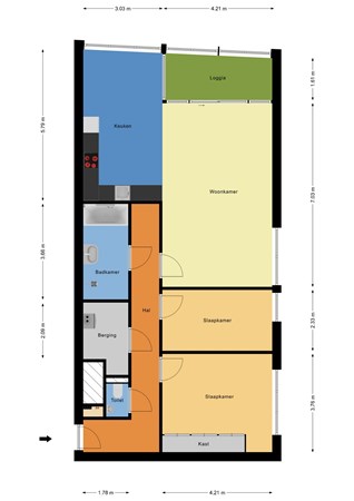 Floorplan - Coolhaven 555, 3023 BA Rotterdam