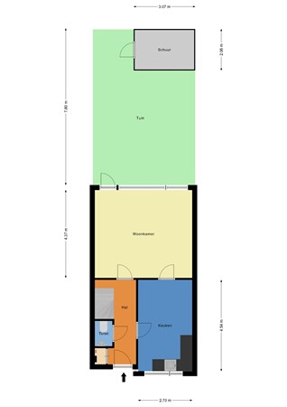 Floorplan - Galileistraat 20, 3112 PE Schiedam