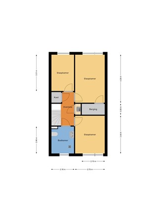 Floorplan - Galileistraat 20, 3112 PE Schiedam