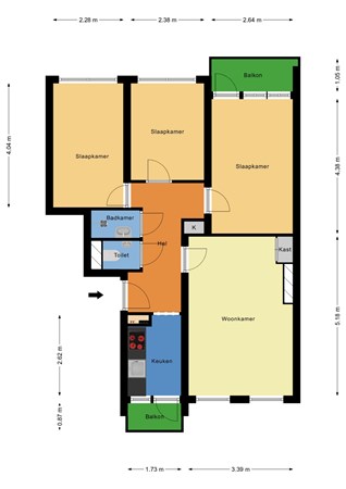 Floorplan - Engelsestraat 141B, 3028 CE Rotterdam