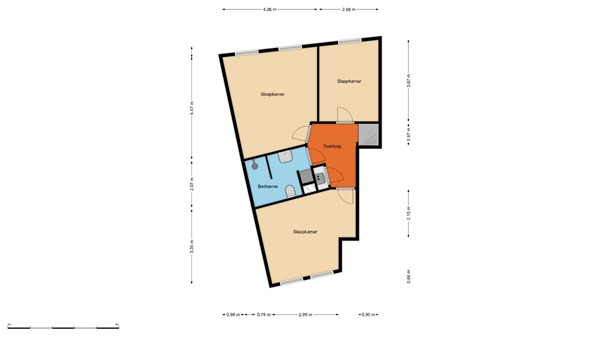 Floorplan - Duyststraat 57, 3023 EC Rotterdam