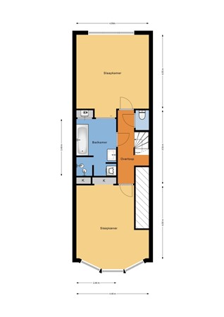Floorplan - Van Cittersstraat 45B, 3022 LH Rotterdam