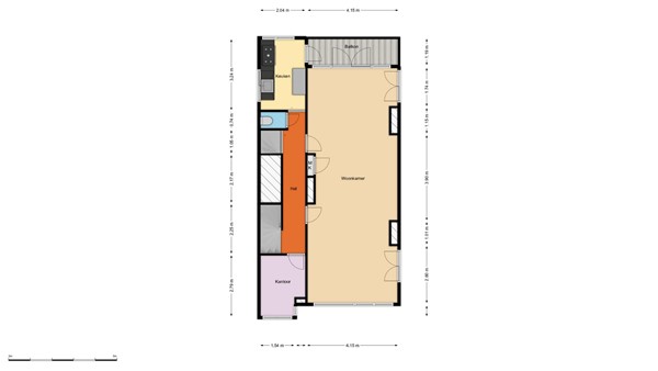 Floorplan - Schiedamseweg Beneden 475B, 3028 BN Rotterdam