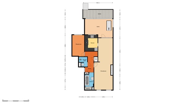 Floorplan - Hogenbanweg 116A, 3028 GV Rotterdam