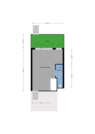 Floorplan - Watergeusstraat 4a, 3025 HS Rotterdam