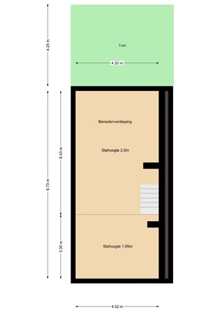 Floorplan - Watergeusstraat 4a, 3025 HS Rotterdam