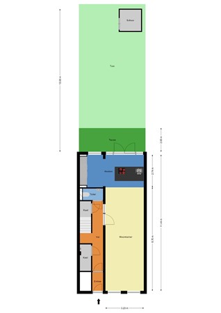 Floorplan - Essenburgsingel 94B, 3022 EG Rotterdam