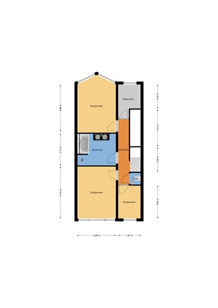 Floorplan - Essenburgsingel 94B, 3022 EG Rotterdam
