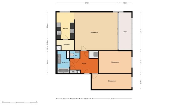 Floorplan - Müllerkade 261, 3024 EP Rotterdam