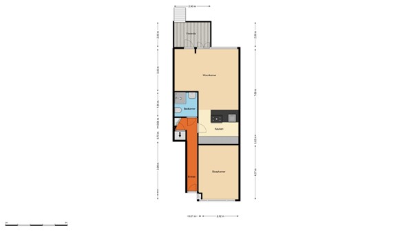 Floorplan - Buys Ballotsingel 53B, 3112 JC Schiedam