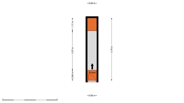 Floorplan - Lange Nieuwstraat 107A, 3111 AE Schiedam