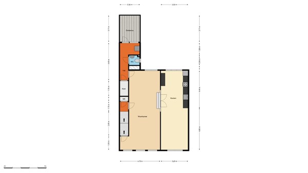 Floorplan - Lange Nieuwstraat 107A, 3111 AE Schiedam