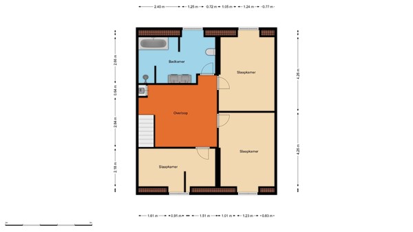 Floorplan - Lange Nieuwstraat 107A, 3111 AE Schiedam
